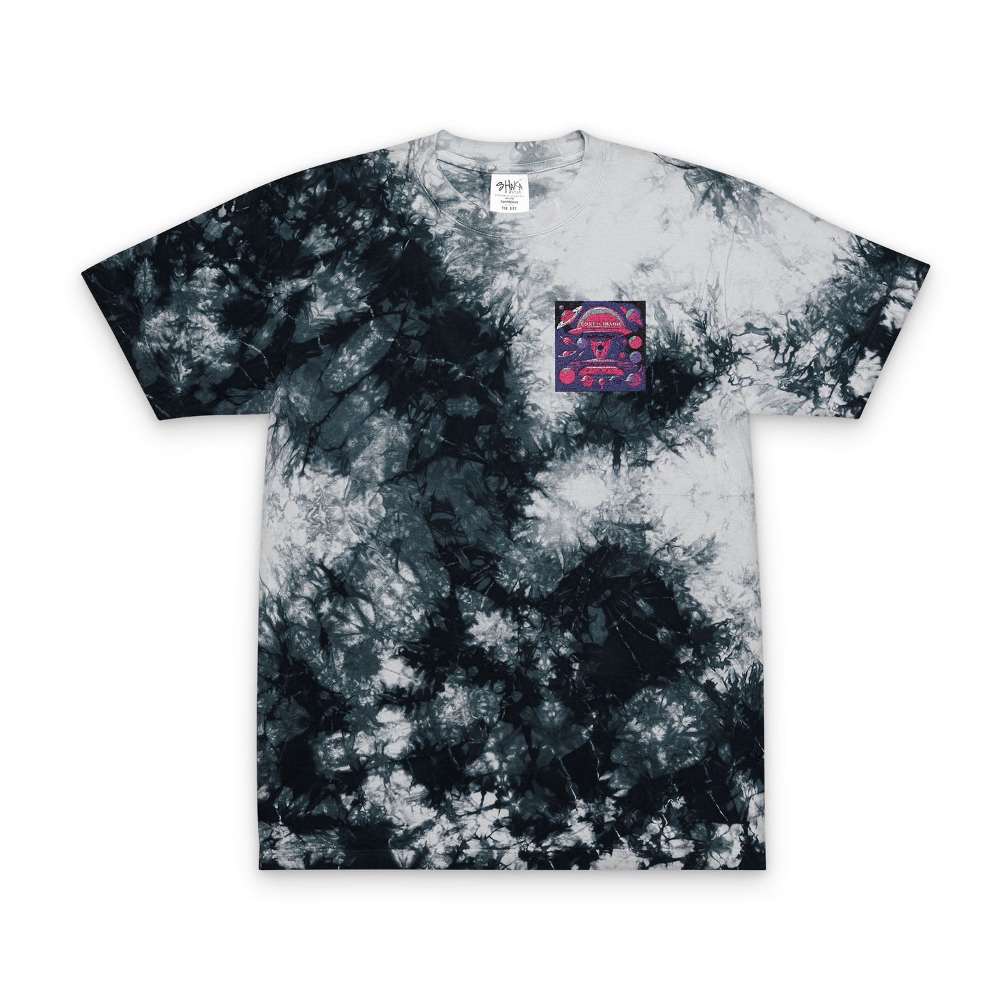 Digital Devine Vibrant Tie-Dye Oversized T-Shirt with Embroidery - Colorful Summer Vibes