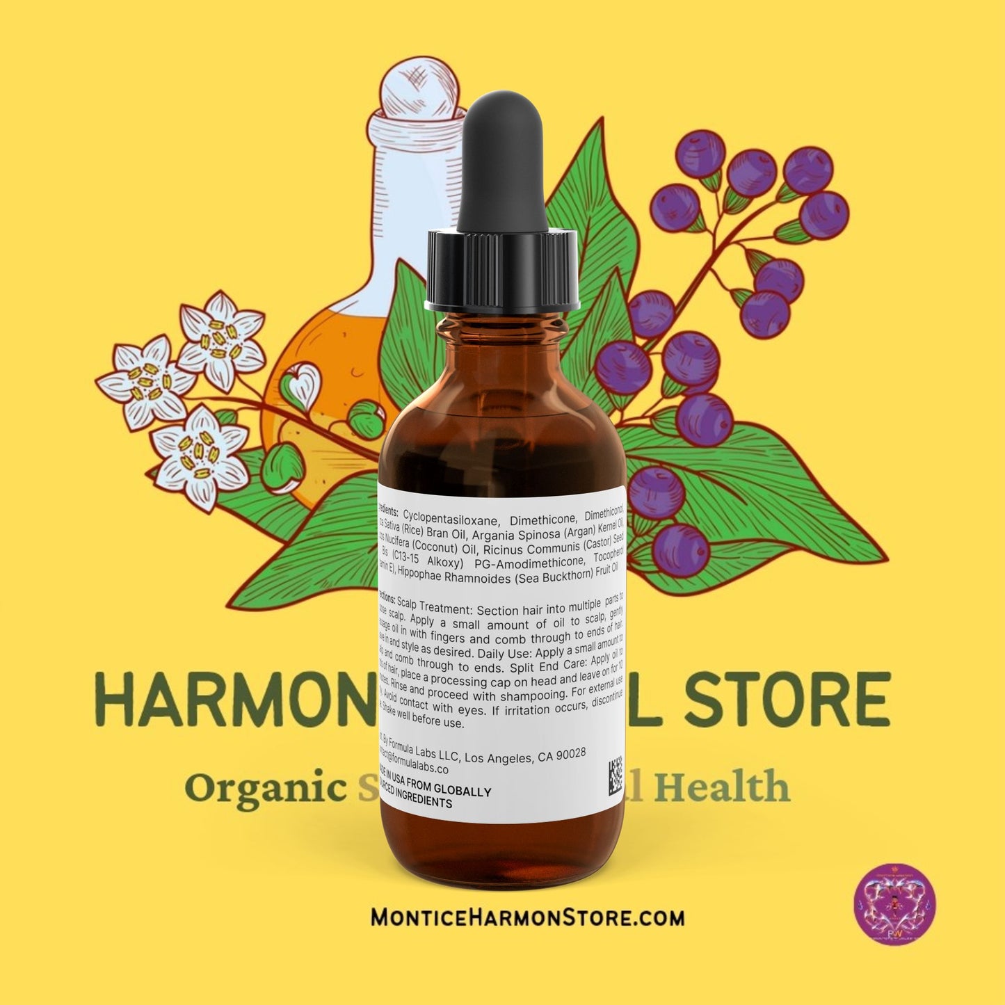 Harmon Herbal Hair Oil, 2oz