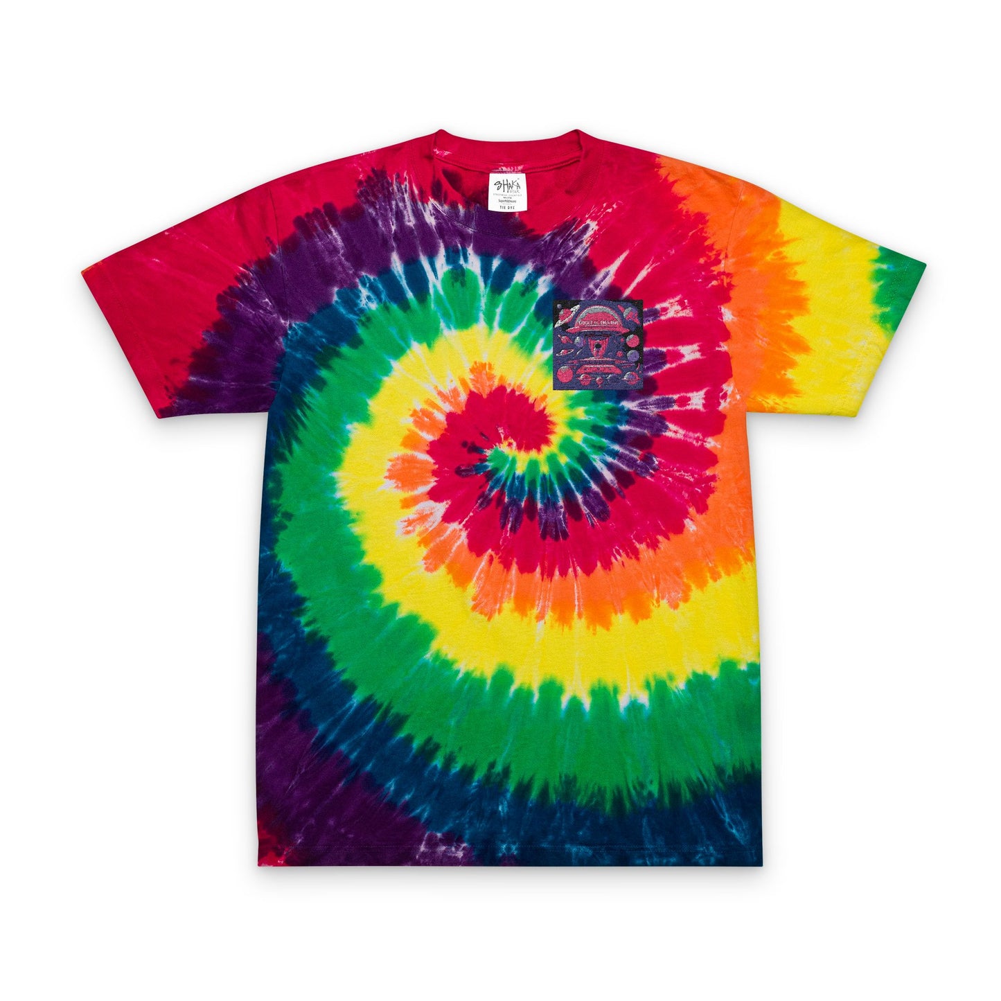 Digital Devine Vibrant Tie-Dye Oversized T-Shirt with Embroidery - Colorful Summer Vibes