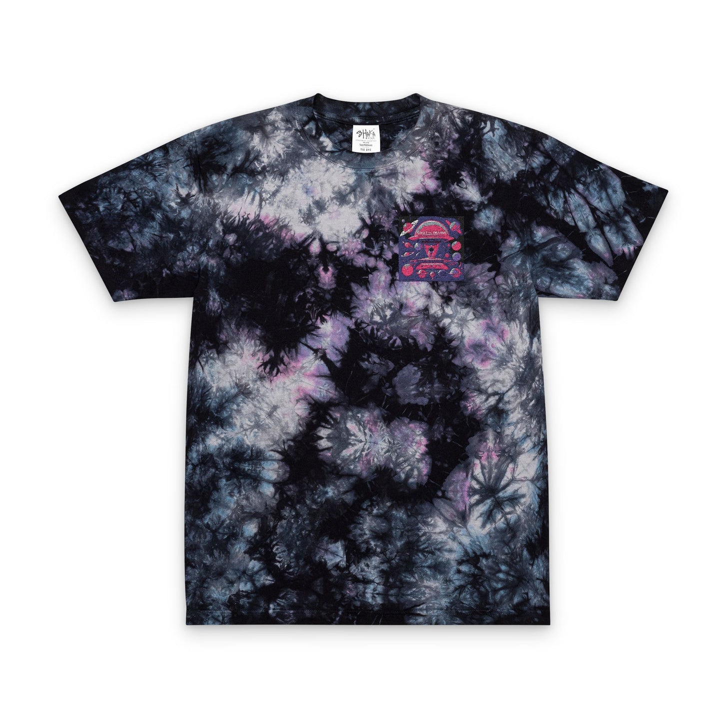 Digital Devine Vibrant Tie-Dye Oversized T-Shirt with Embroidery - Colorful Summer Vibes