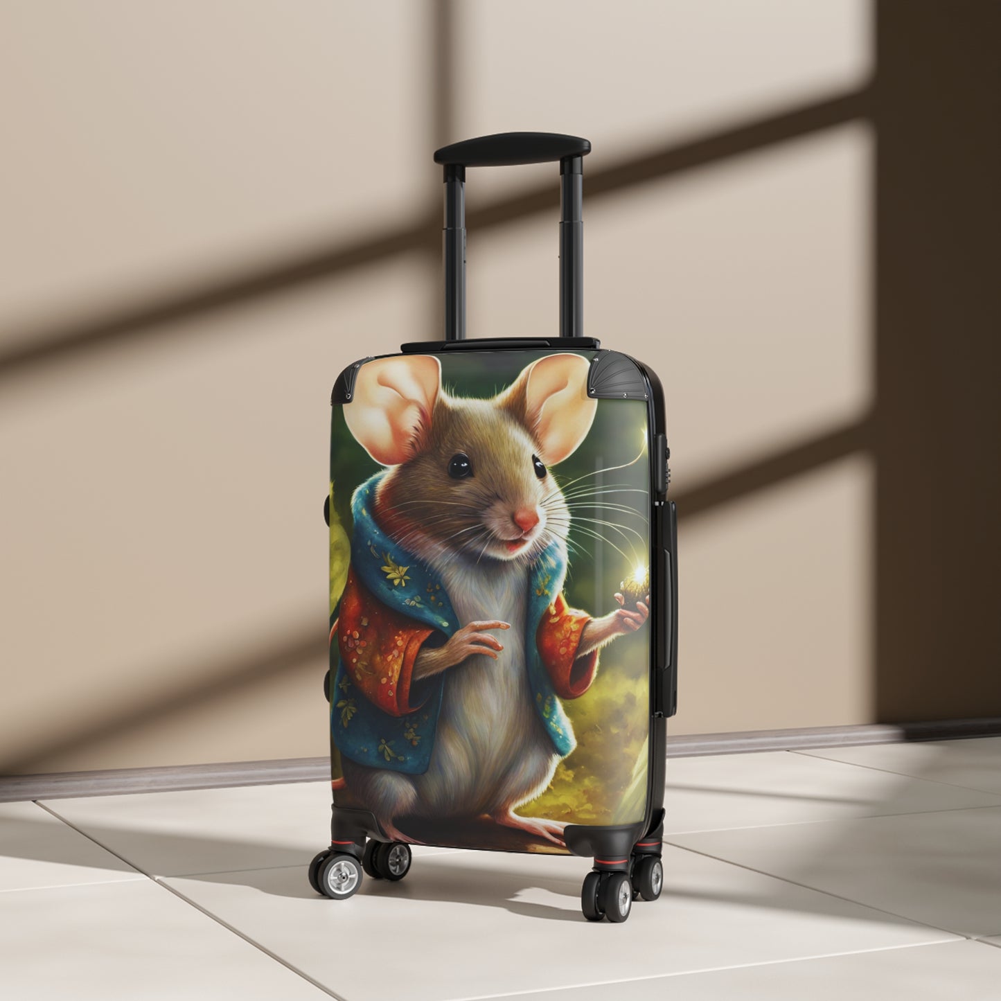 Angus the Mouse Whimsical Mouse Design Suitcase - Perfect for Travel and Adventure Lovers