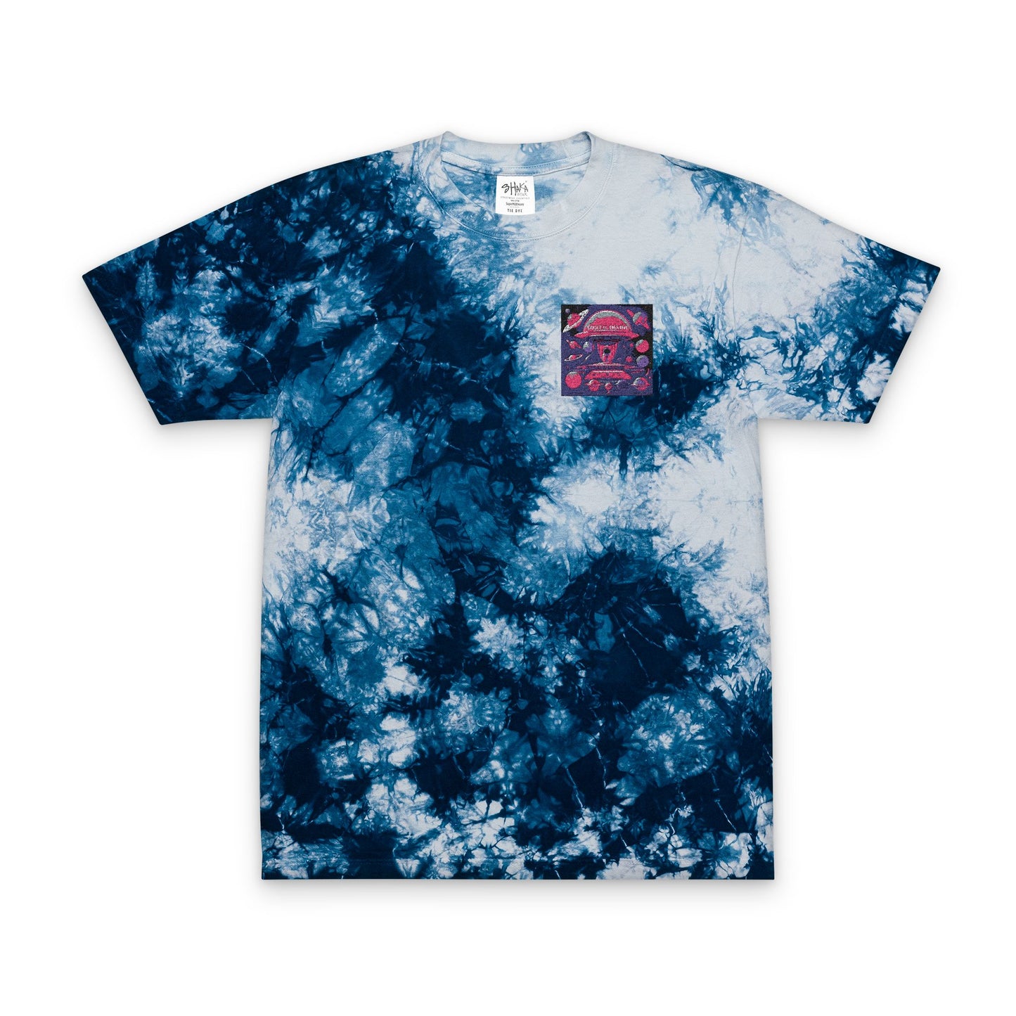 Digital Devine Vibrant Tie-Dye Oversized T-Shirt with Embroidery - Colorful Summer Vibes