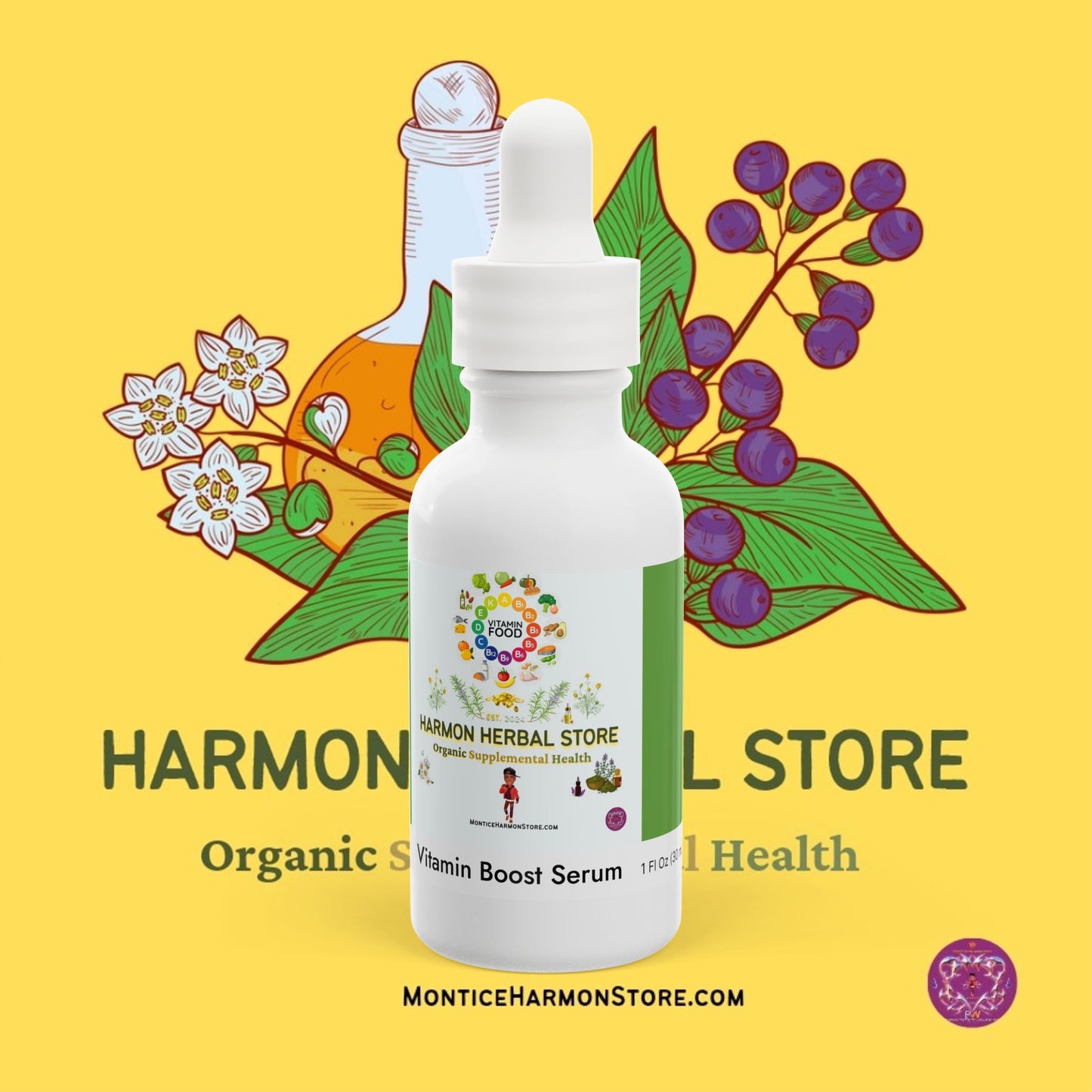 Harmon Herbal Vitamin Boost Serum, 1oz